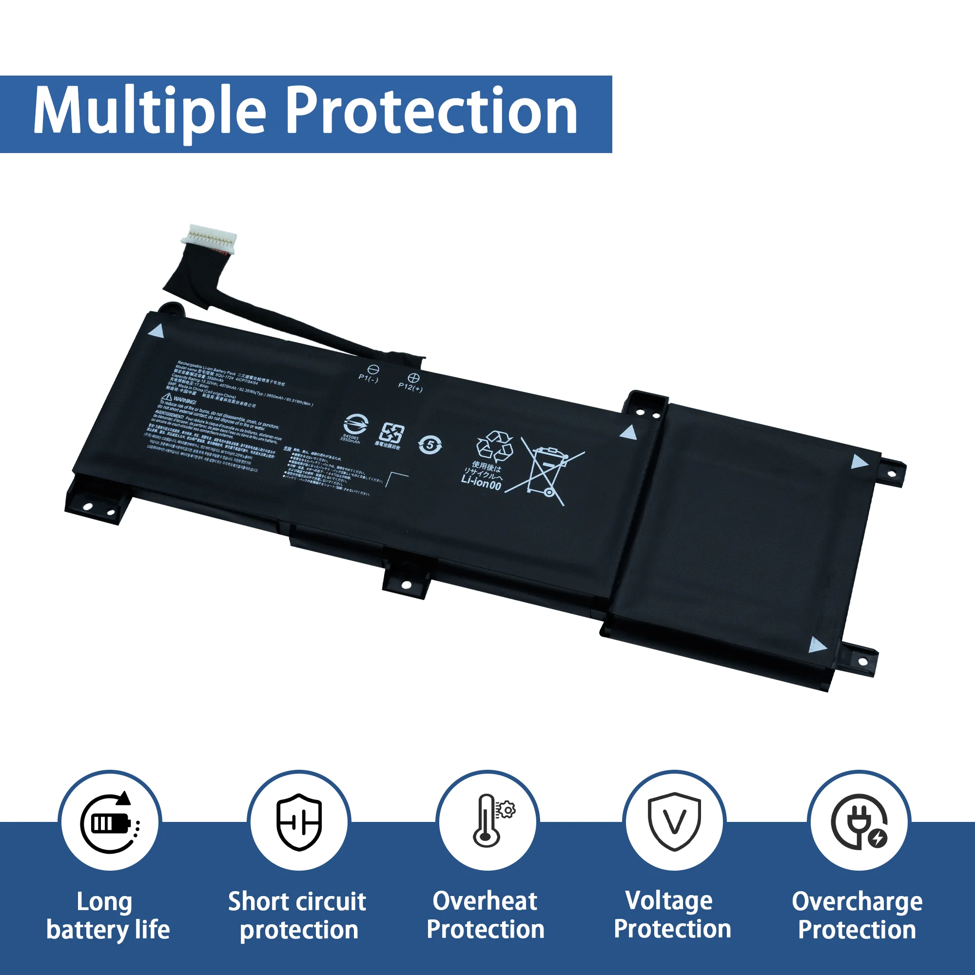 Baterai Laptop SQU-1724 62,35Wh untuk AORUS 15-XA 15-WA 15-W9 15-SA 15 X9 untuk GIGABYTE THUNDEROBOT 911 Quanta SQU-1723