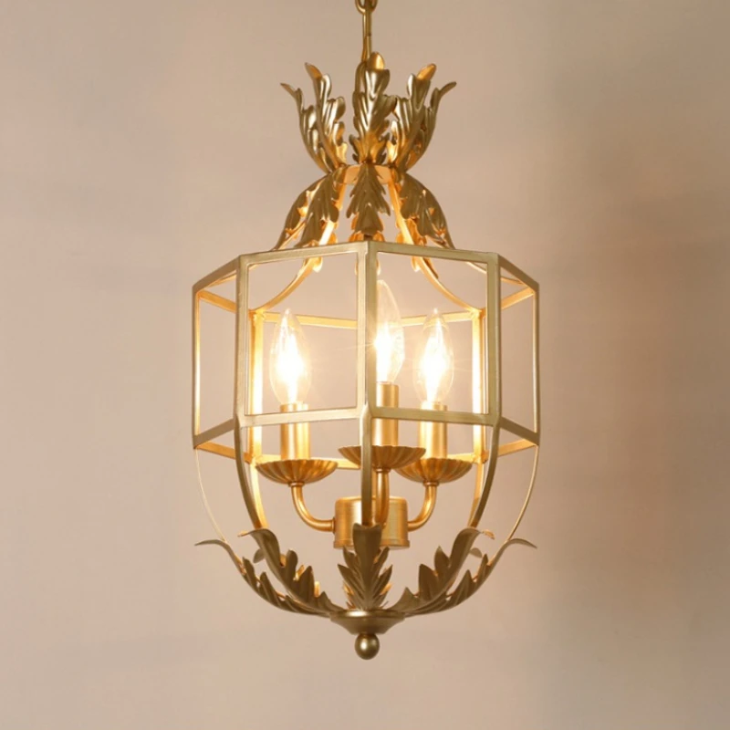 Retro Distressed Iron Chandelier Living Dining Room Bedroom Home Decor Lamp Hallway Entrance American Creative Pendent Light