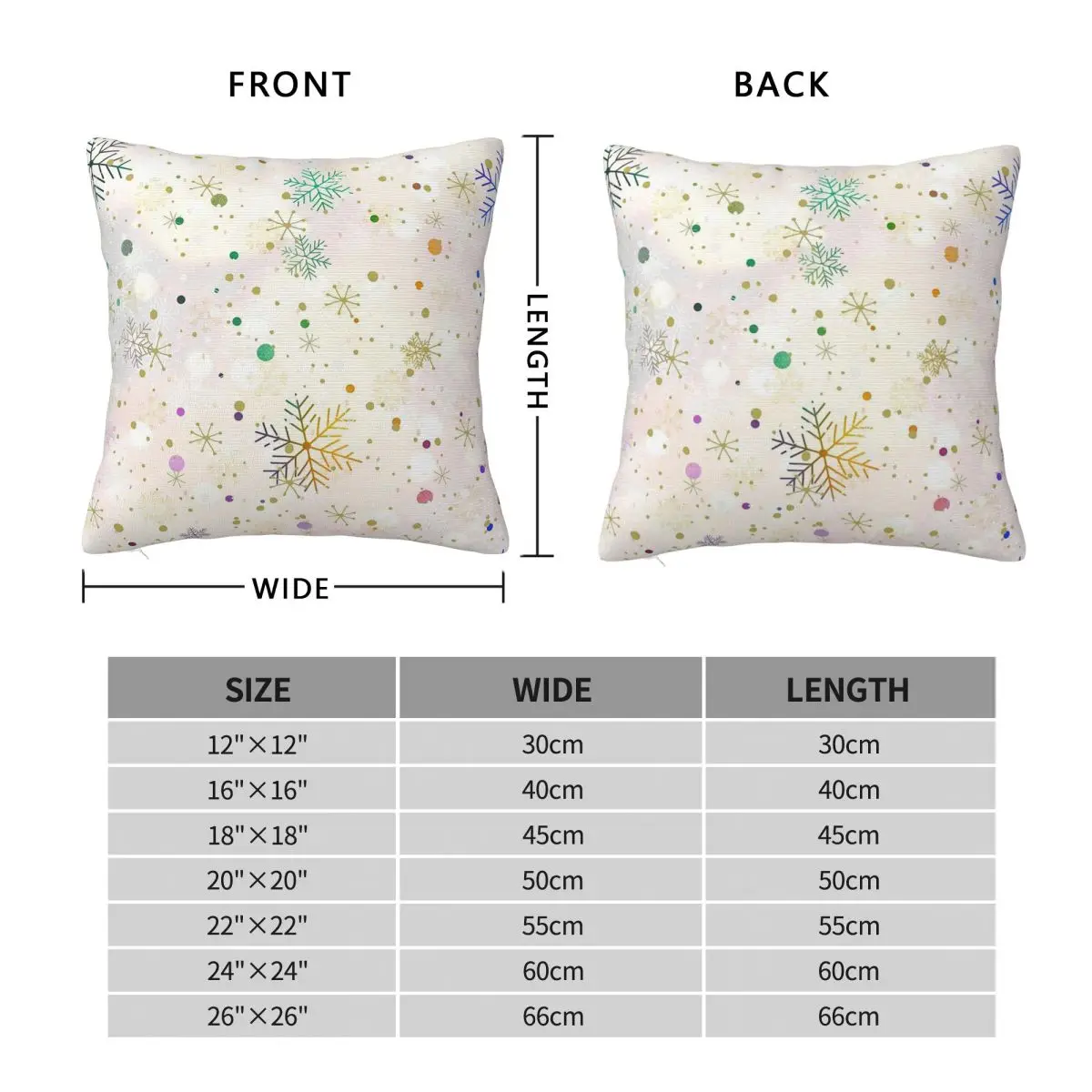 Snowflakes And Sparkles Pillowcase Polyester Linen Velvet Pattern Zip Decor Throw Pillow Case Sofa Cushion Cover Wholesale 18