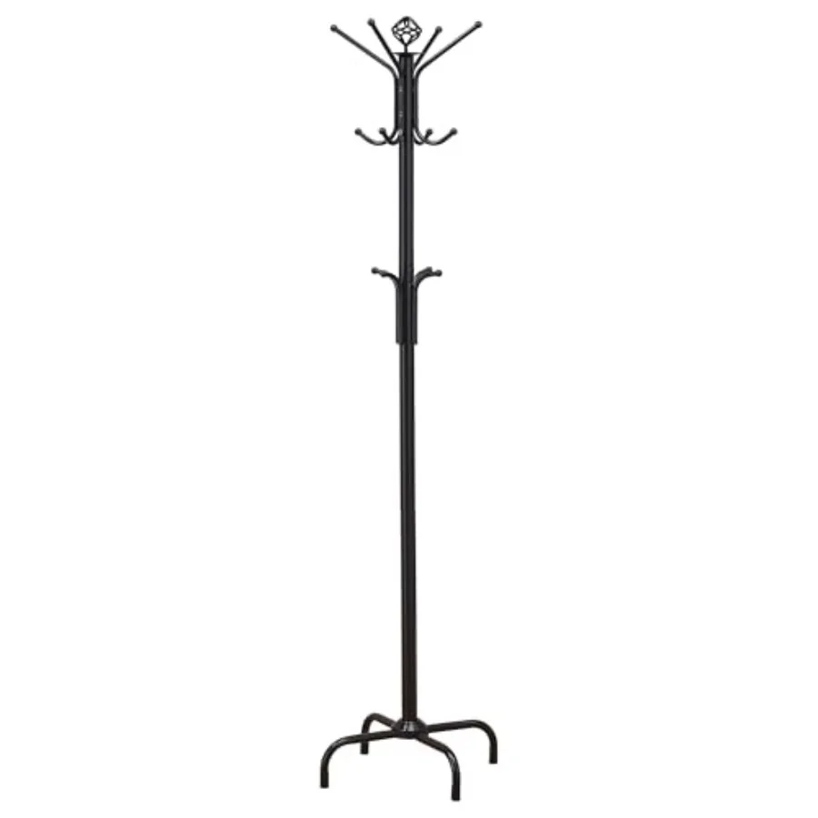 

Металлическая напольная вешалка для одежды Coaster Home Furnishings - Collier с 12 изогнутыми крючками и декоративным многоуровневым дизайном