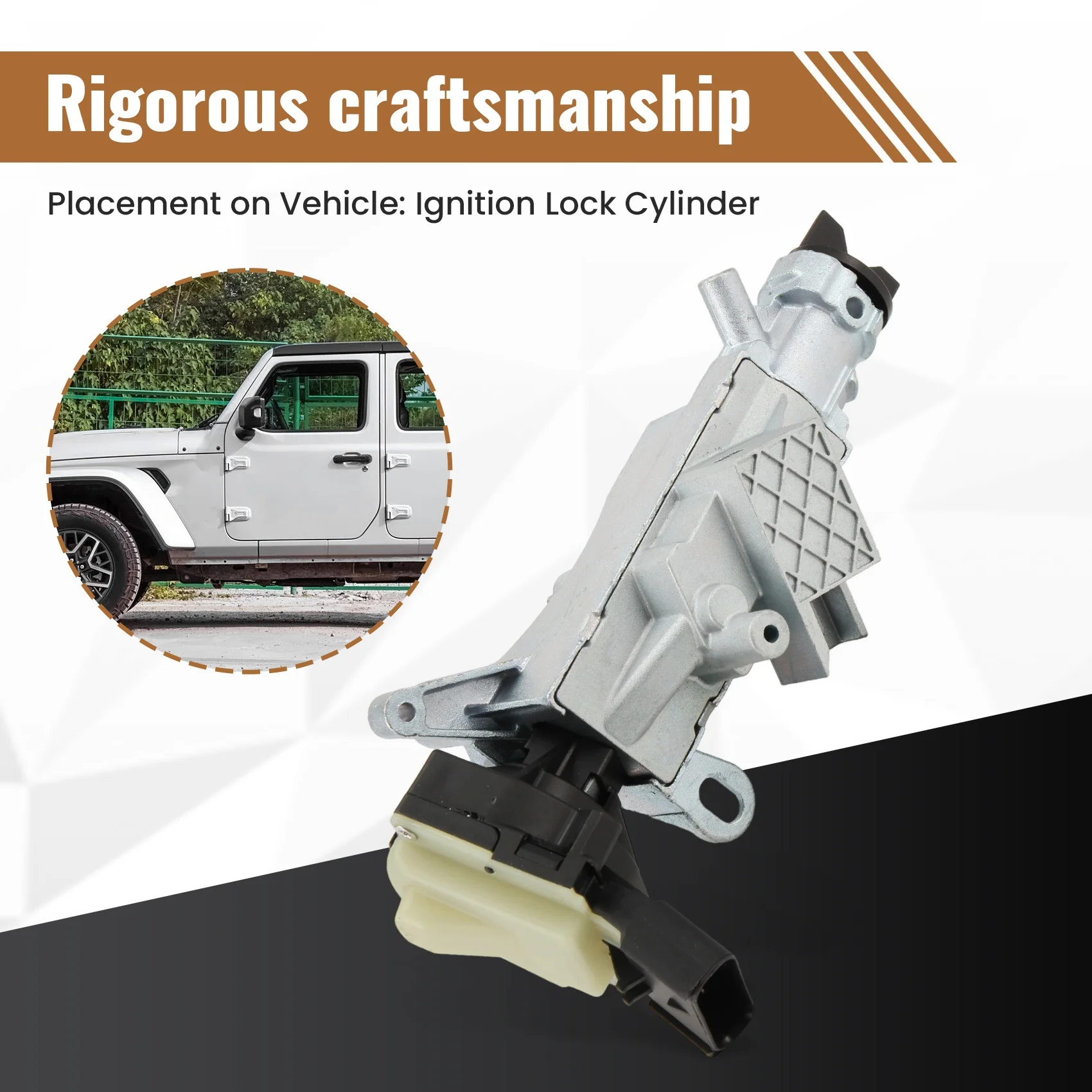 

Car Ignition Cylinder Housing 68054822AB For Dodge Caliber Jeep Wrangler JK Compass Patriot 07-17 05057297AJ