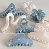 Horquilla con textura de tinta para mujer, horquilla con sentido avanzado, horquilla para la parte posterior de la cabeza, clip de tiburón con volumen de pelo grande, accesorios para el cabello