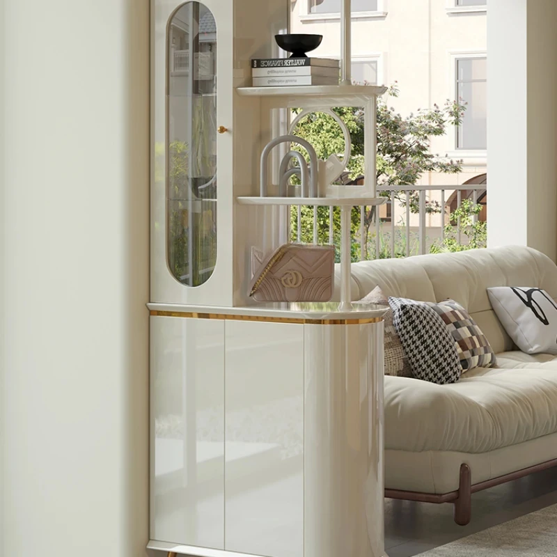 

Entrance Living Room Small Apartment Entrance Cabinet Cream Style Hallway Modern Minimalist Wine Cabinet