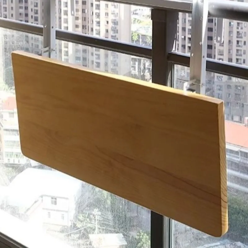 Balcony Railing Hanging Table Wooden Folding Tables Modern Minimalist Liftable Coffee Table Luxury Side Tables Home Furniture