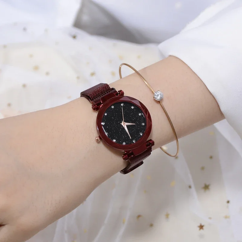 Luxury Women Watches Ladies Magnetic Starry Sky Watch Women Fashion Diamond Quartz Wristwatches reloj mujer zegarek damski