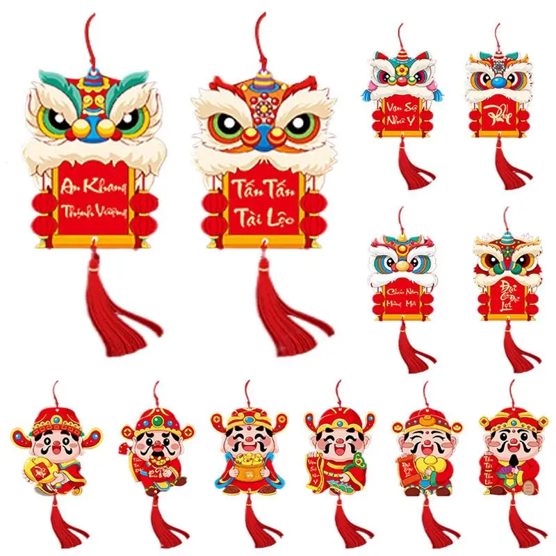 6pcs Chinese New Year Hanging Pendant 2025 Spring Festival Plant Pendant Year of Snake Supplies Wealth Tree Decor Home Decor