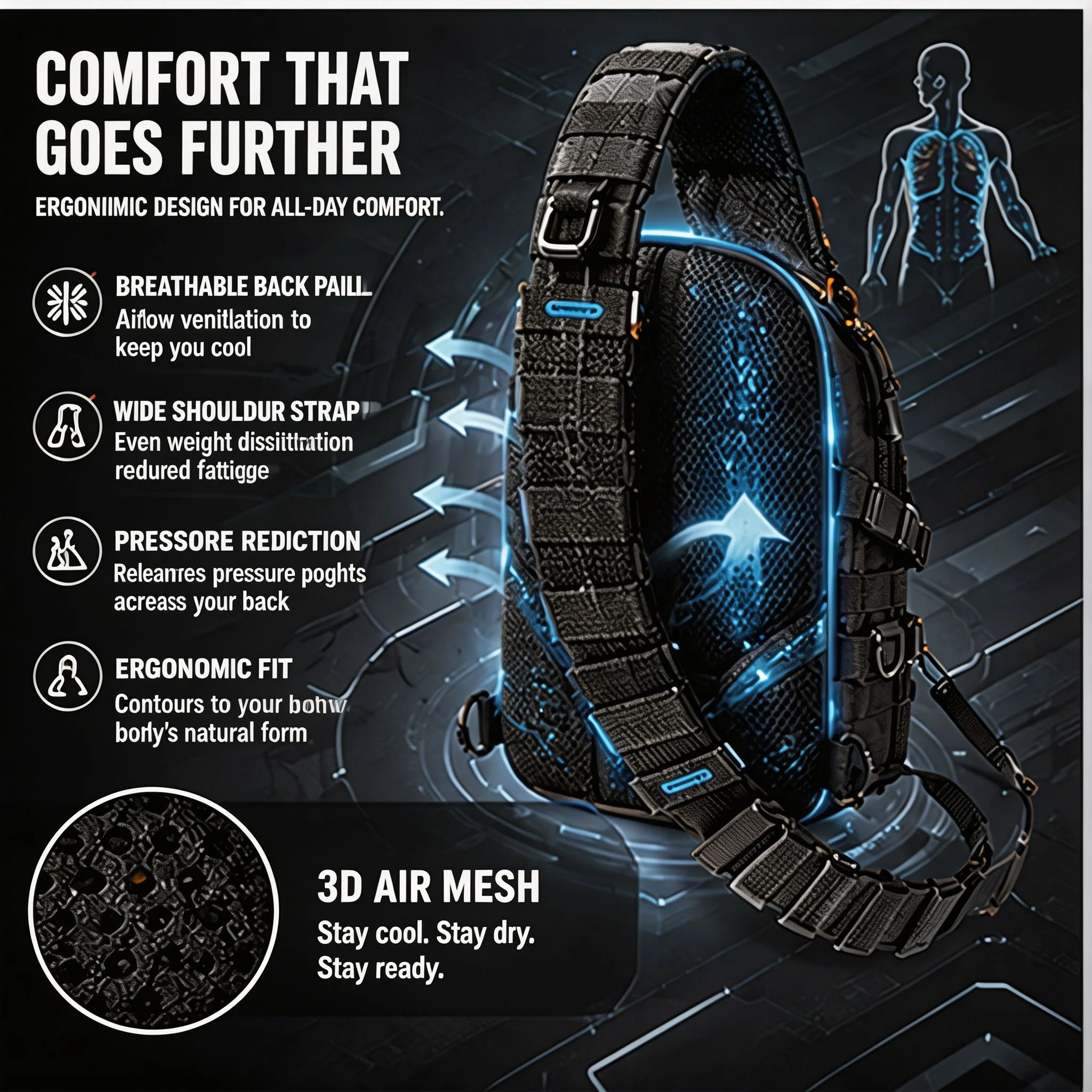 Thumbnail 3 - #4 Trending Mens Chest Sling Bags Right Now