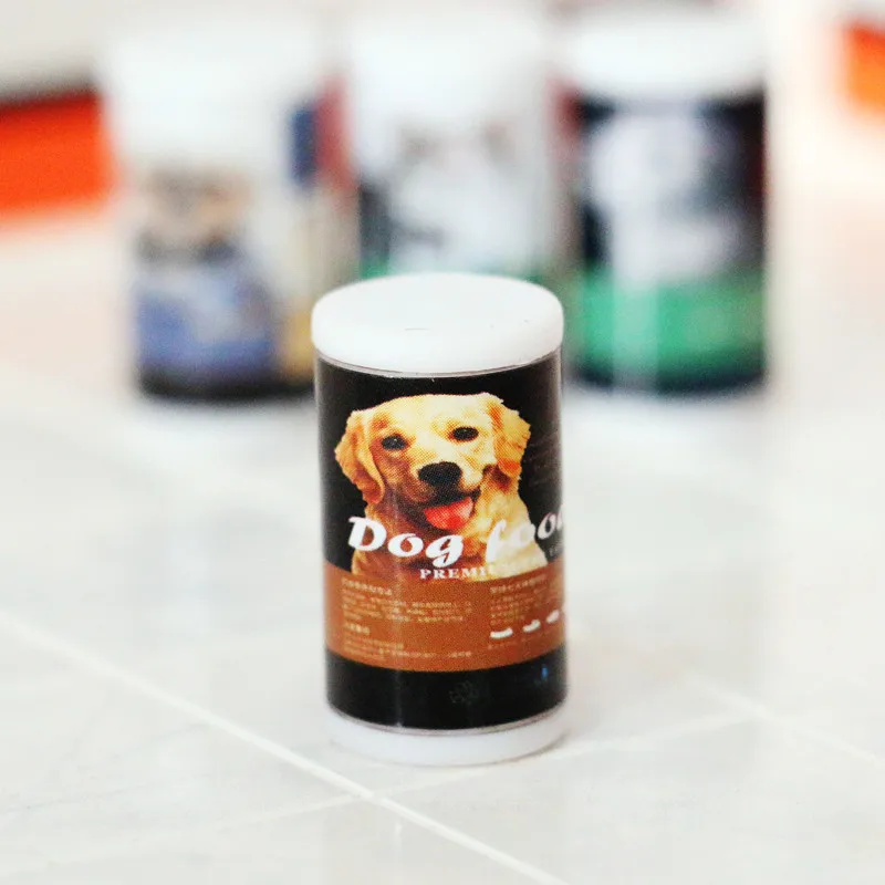 Dollhouse Mini Canned Dog Food Cat Food Animal Feed Miniature Model 1/12 1/6 Scale Simulation Life Scene Decoration Home Decor