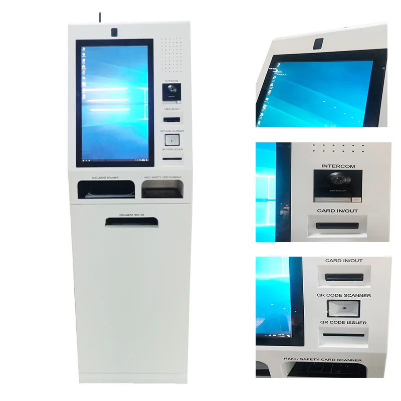 OEM/ODM ATM Self-Service Kiosk Touch Screen Built-In Printer Barcode Scanner Payment Function Indoor Application SDK Included