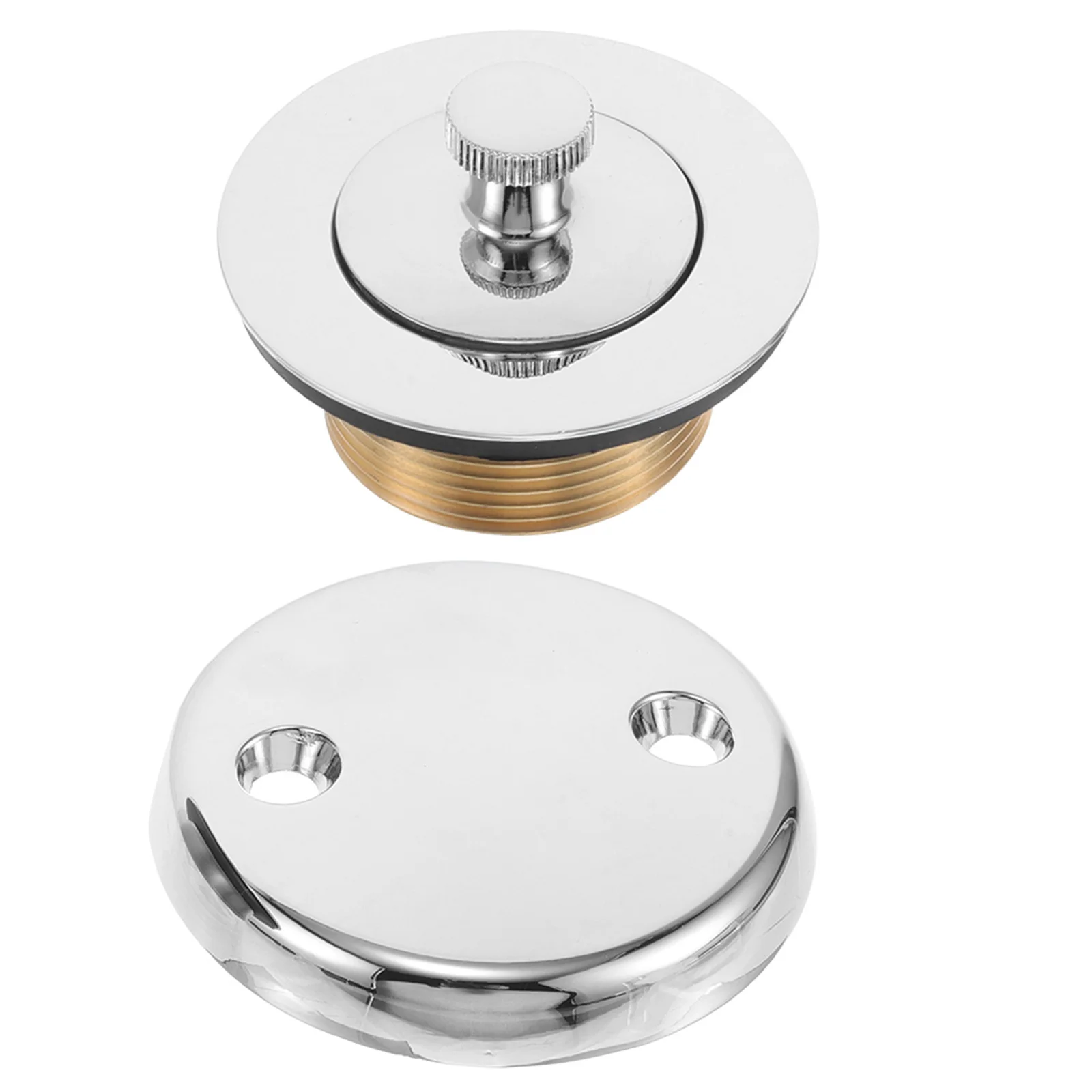 

1Set Bathtub Drain Stopper Assembly Chrome Lift Turn Tub Drain Replacement Kit Odor Prevention Strainer Bath Plug Stopper