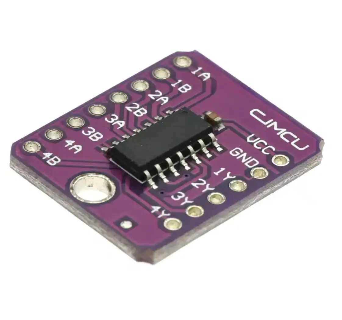 SN74HC00D Quad 2-Input NAND Gate IC Module DIP-14 5V Logic Level Converter for Digital Circuit DIY Electronics Projects
