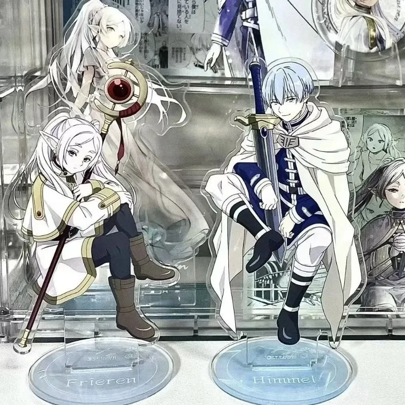 Frieren: além do fim da jornada figuras acrílico suporte personagem ornamento anime bens coleção brinquedos boneca presentes decoração de mesa