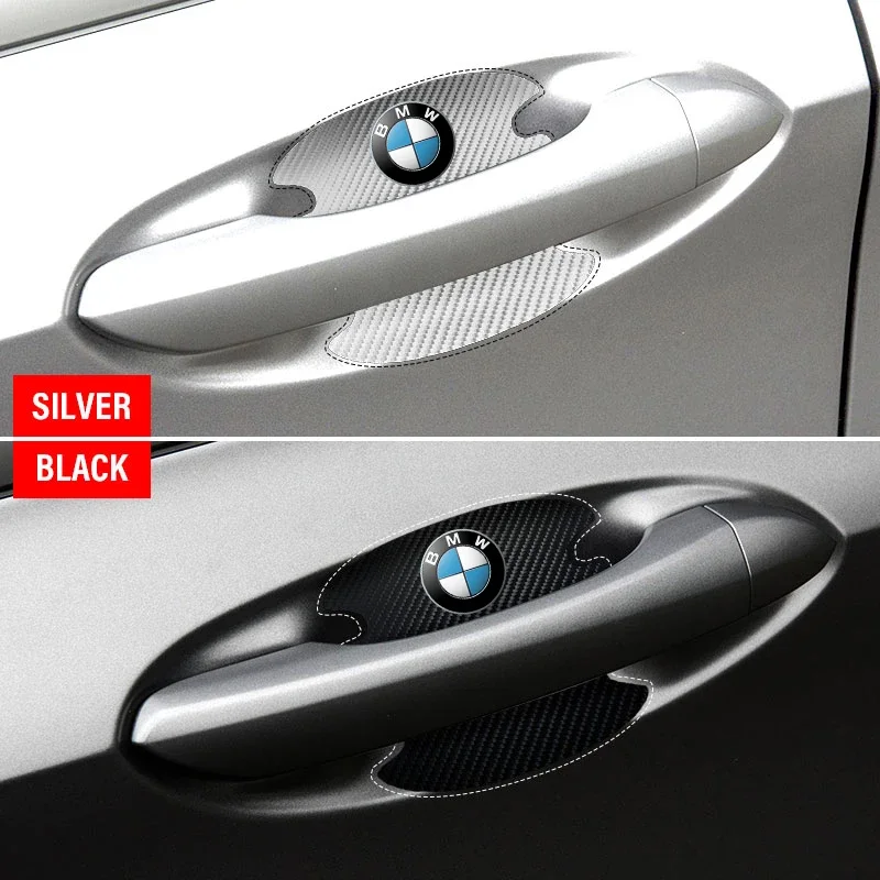 4PCS New Car Door Handle Protection Sticker Emblem Car decoration For BMW M M3 M5 F10 F30 F20 E28 E36 E39 E46 Performance X1 X2