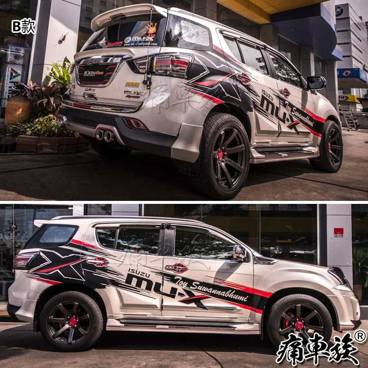 For Isuzu muX Car Vinyl sticker body decoration pull flower version decoration refit sports Decor Accessories