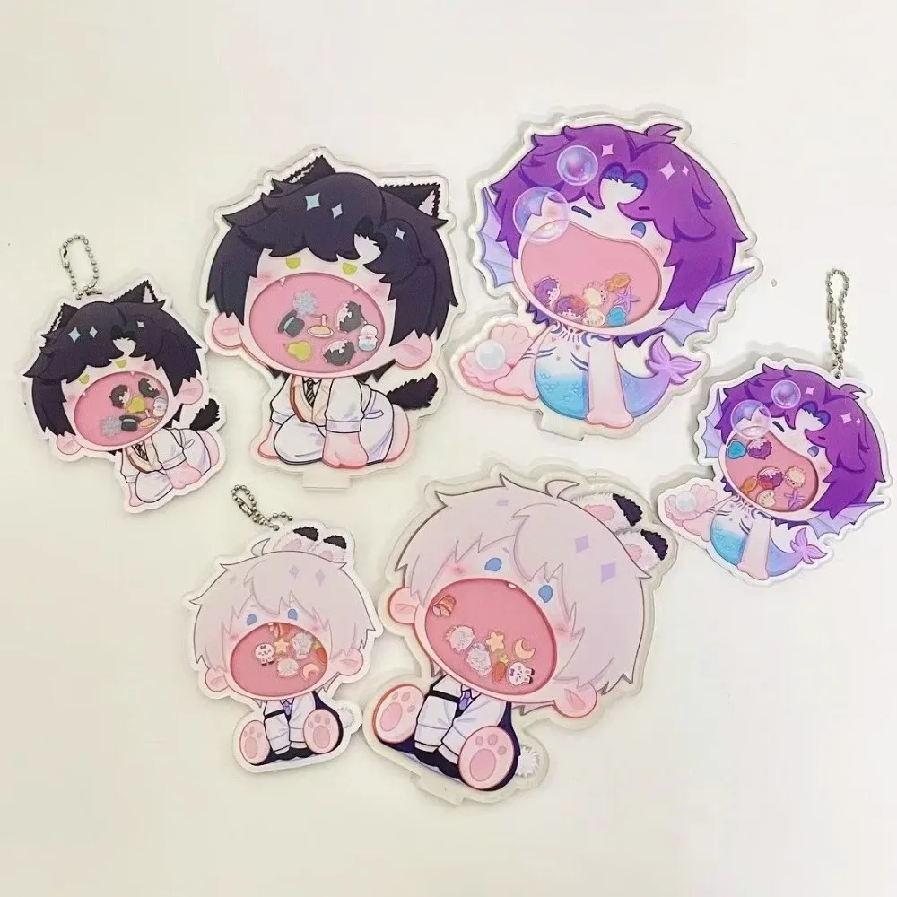 Love and Deepspace Peripheral Swinging Acrylic Plaque Standee Toy Rafayel Zayne Xavier Student Backpack Pendant Desktop Ornament