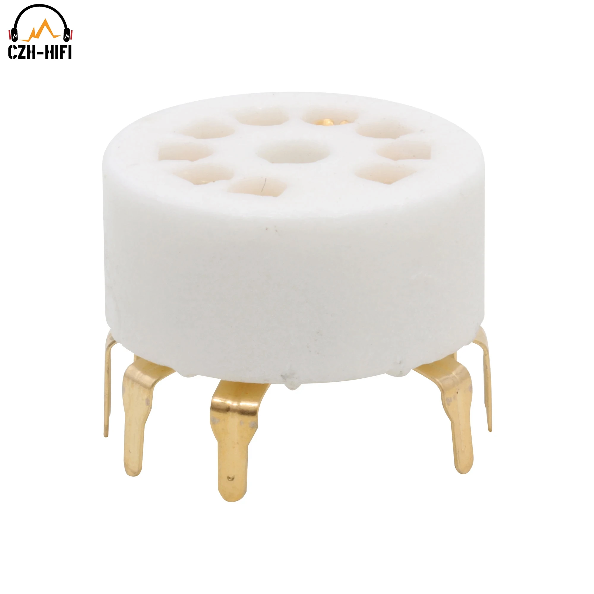 9Pin B9A Soket Tabung PCB Mount B9A Keramik Katup Soket untuk 12AX7 12AU7 ECC82 5670 E88CC ECC83 6922 12AT7 ECC81 Audio DIY