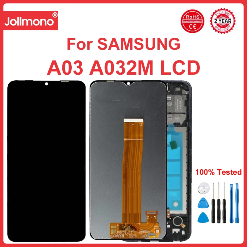 

A03 Core Screen with Frame, for Samsung Galaxy A03 Core A032 A032F Lcd Display Touch Screen with Frame Replacement