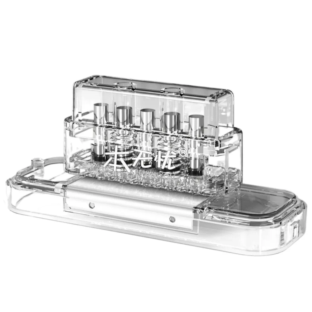 

5 Holes Loose Leaf Hole Punch Rounded Cutter 5 Sheet Capacity Paper Puncher 5.5mm Diameter DIY Book Page Stitcher Office