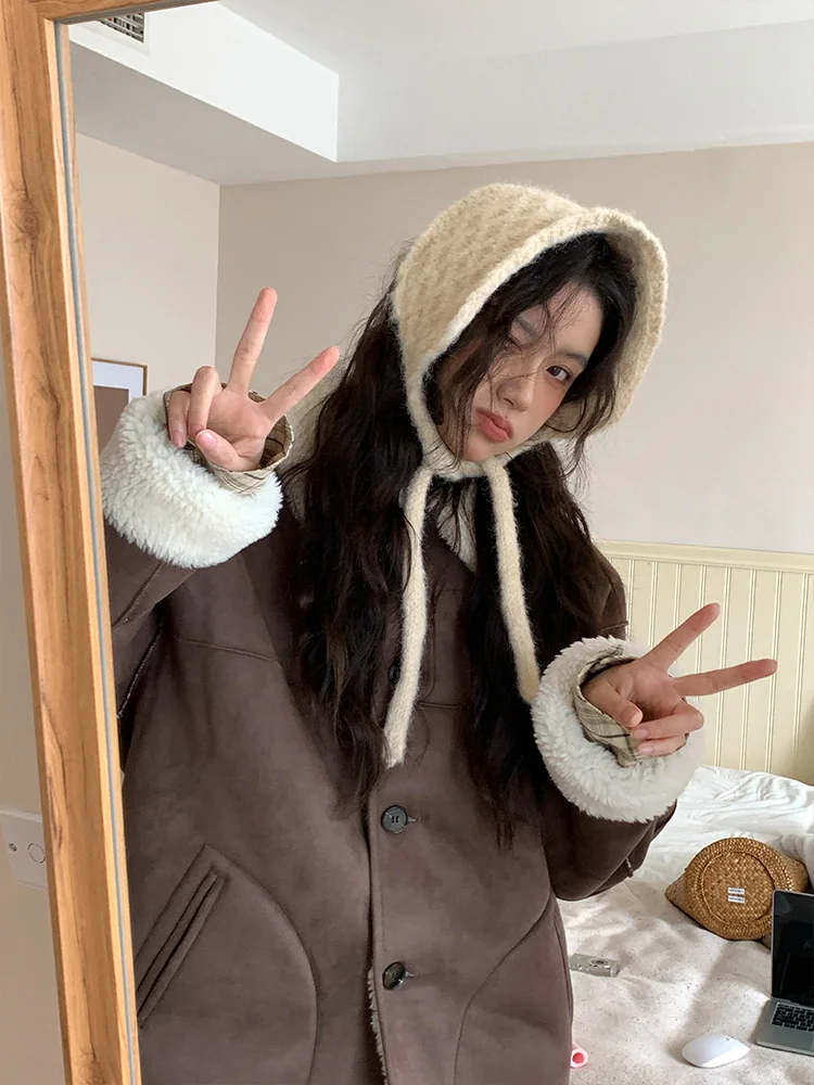 ey Knitted Thiened Winter Ear Muffs Women's Warm Protective Ear Covers Faionable Accory for Cold Weather