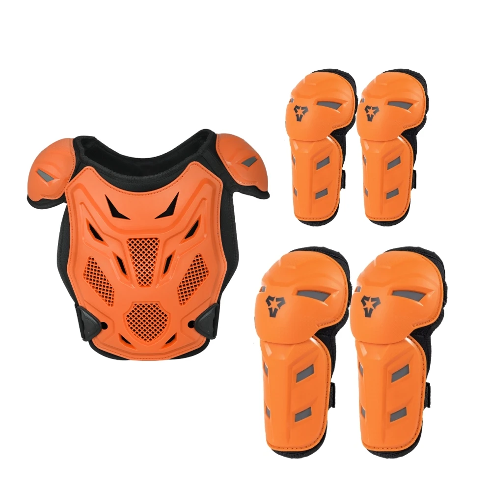 VEMAR Children's Outdoor Sports Armor Vest Knee and Elbow Pads Set Kids Skating Riding Protecting Body Sports Protective Gear