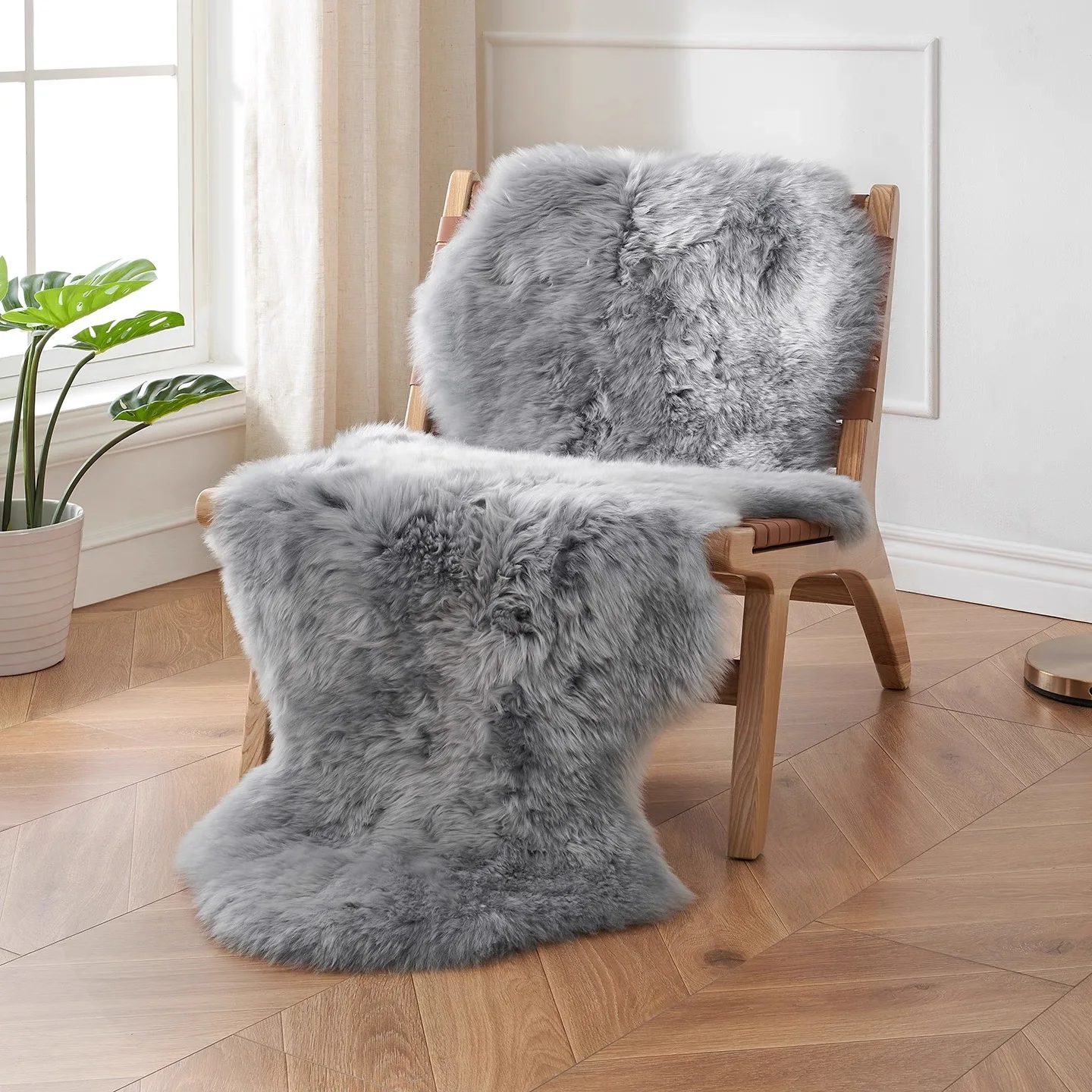 Australia Sheep Skin Lamb Fur Chair Cover Soft Long Hair Bedroom Rug CX-D-112 Comfortable Warm Chair Slipcover Home Decor