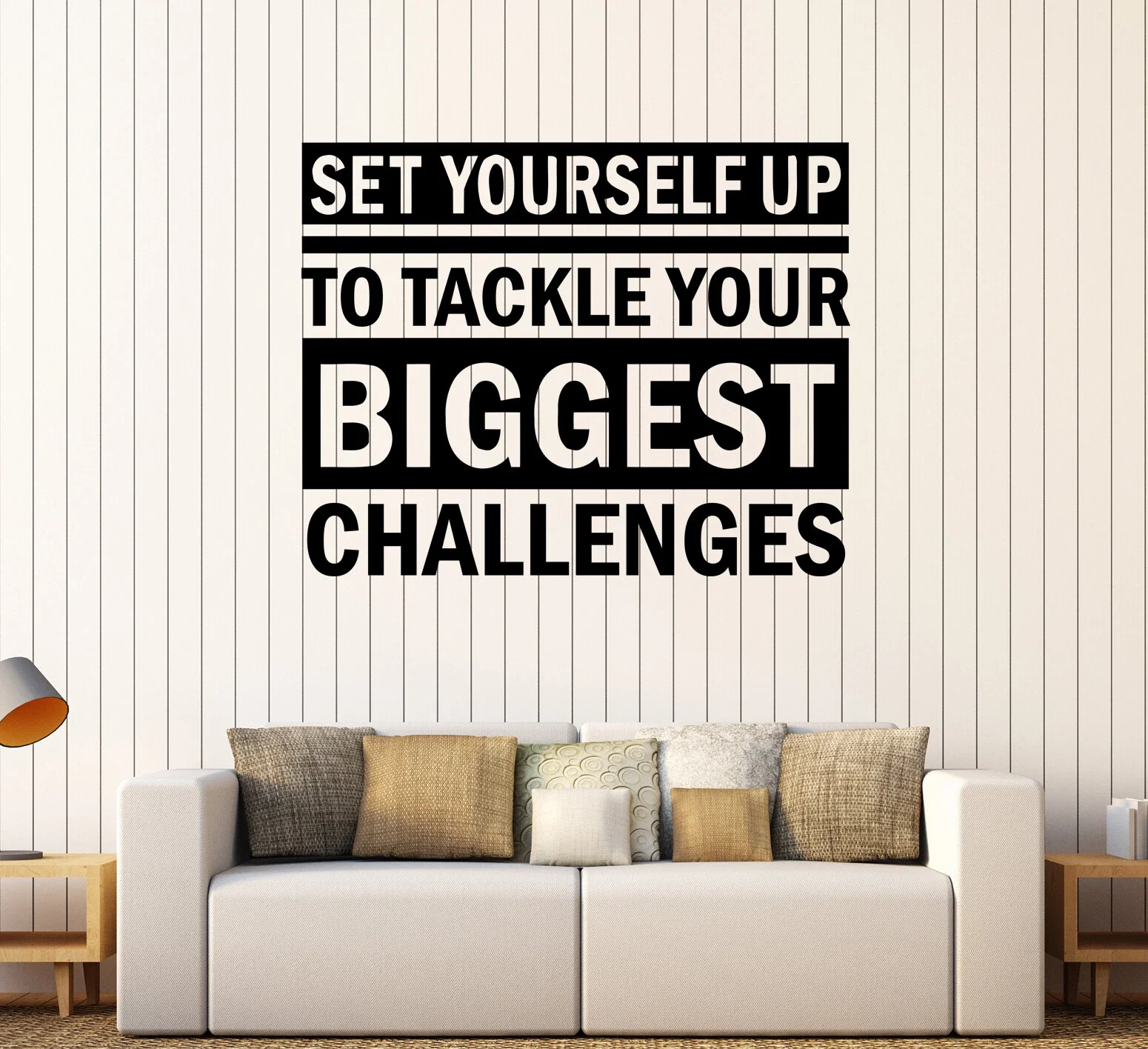 Wall Decal Positive Lettering Motivational Words Set Yourself Up Vinyl (ed1894)