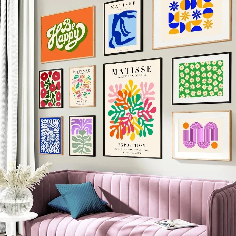 

Colorful Henri Matisse Bauhaus Flower Market Wall Art Posters And PrintsCanvas Painting Wall Pictures For Living Room Decor
