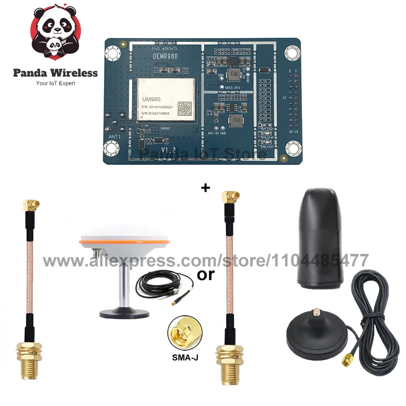 

OEMR-980 Bull UM980 RTK GNSS модуль GPS BDS ГЛОНАСС Galileo для высокоточного навигационного позиционирования Деформация с антеннами