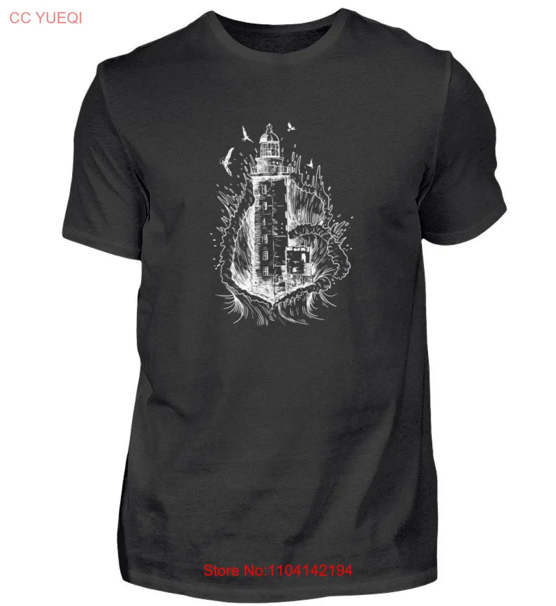 

Lighthouse Seagulls Sea Holiday Lighthouses Idea Seagull Футболка мужская с длинными или короткими рукавами