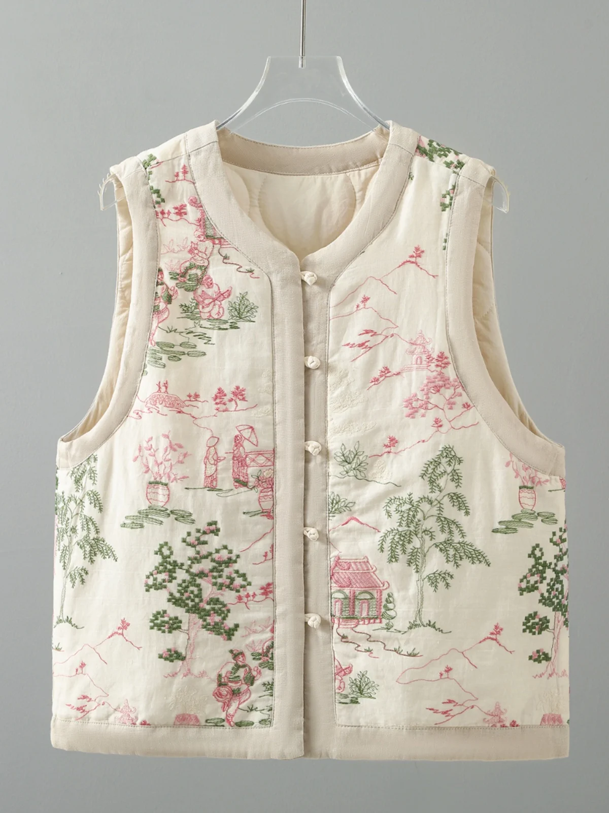 الرجعية الصينية Sle الثقيلة التطريز القطن سترة المرأة الشتاء ملابس خارجية الراقية الإحساس طبقات Svel وسادة الكتف... #2