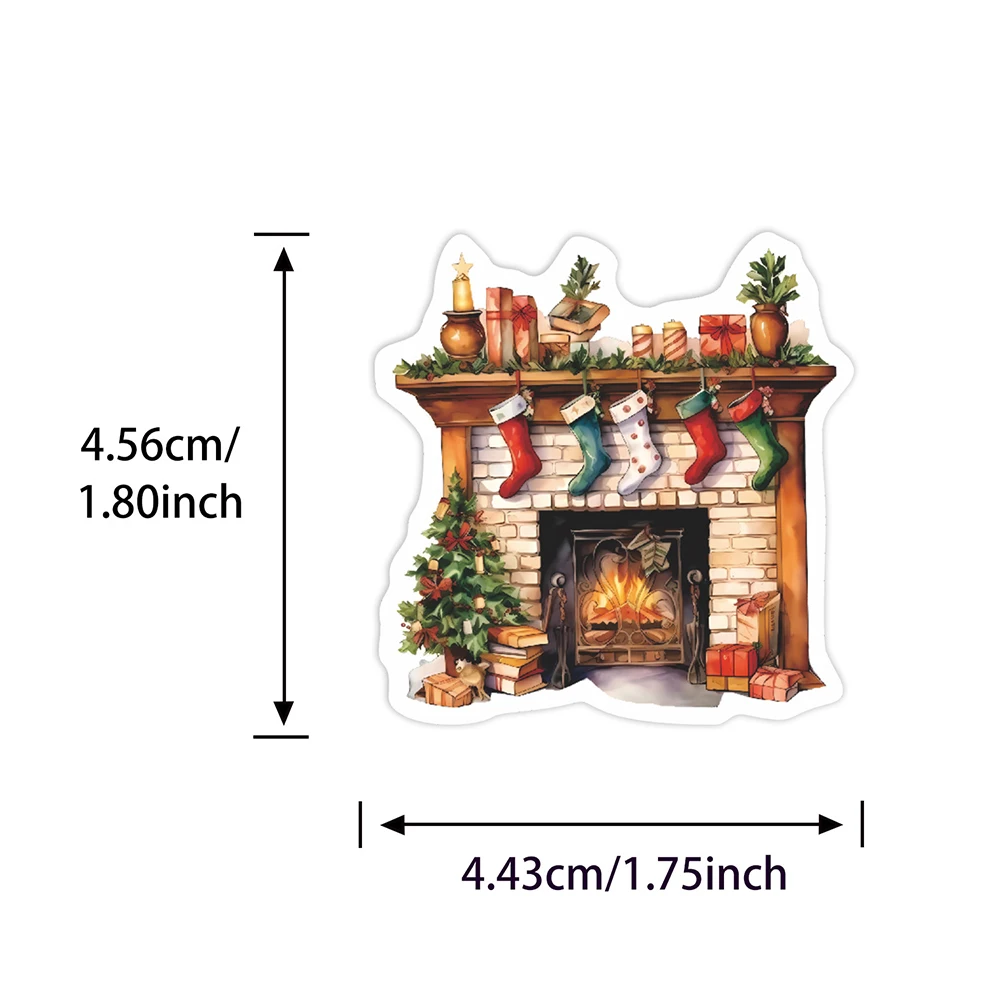 10/30/60pcs Leuke Stijl Kerst Cartoon Stickers Kawaii Kerstman Decals DIY Notebook Koffer Telefoon Vintage graffiti Sticker