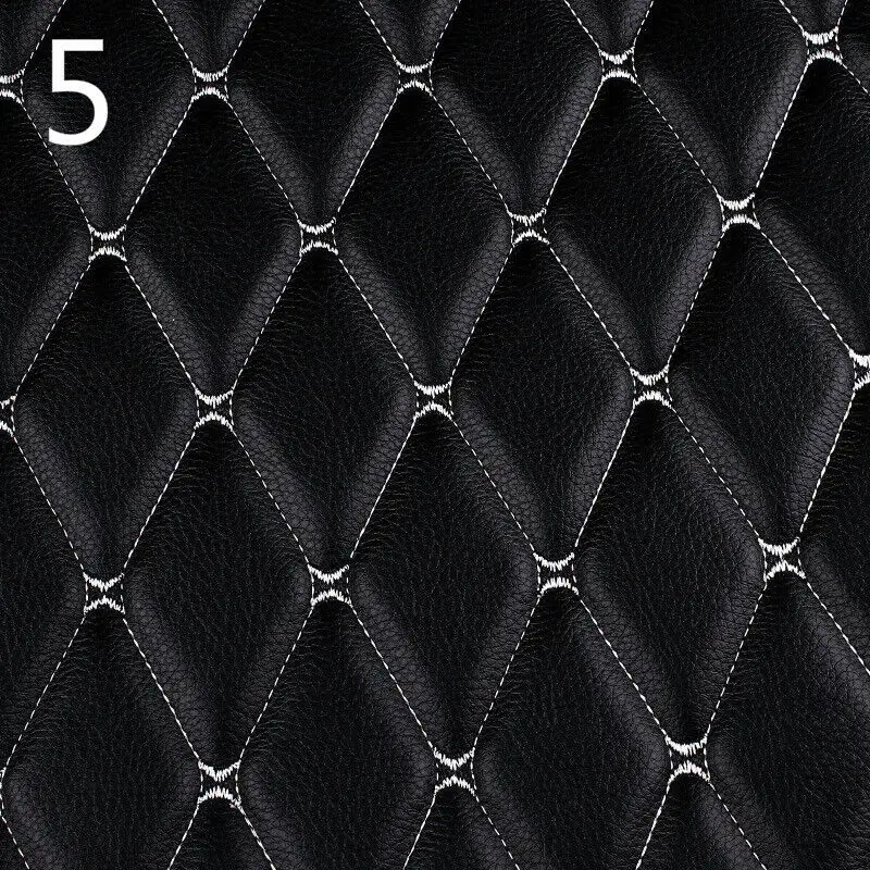 100x158cm Faux Leather Fabric Sponge Quilted Embroidered Car Interior Material Car Foot Pad Wall Sliding Door Decor pvc Fabrics