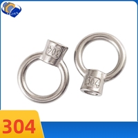 Stainless Steel 304 Japanese Eye Nuts M6 M8 M10 M12 M16 Lifting Rings Marine-Grade Hardware JIS1169 Rigging Hoisting Industrial
