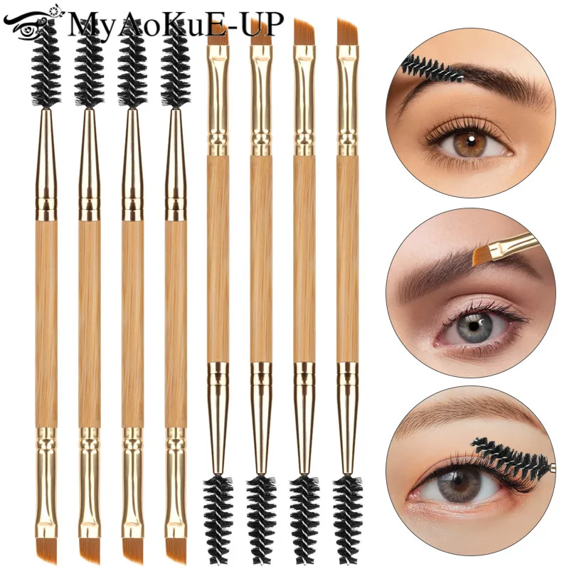 1/2/3pcs Sourcils Pinceau Contour Portable Petit Angle Sourcil Doublure Mélange Brosse Spirale cils mascara Femme Maquillage Outil