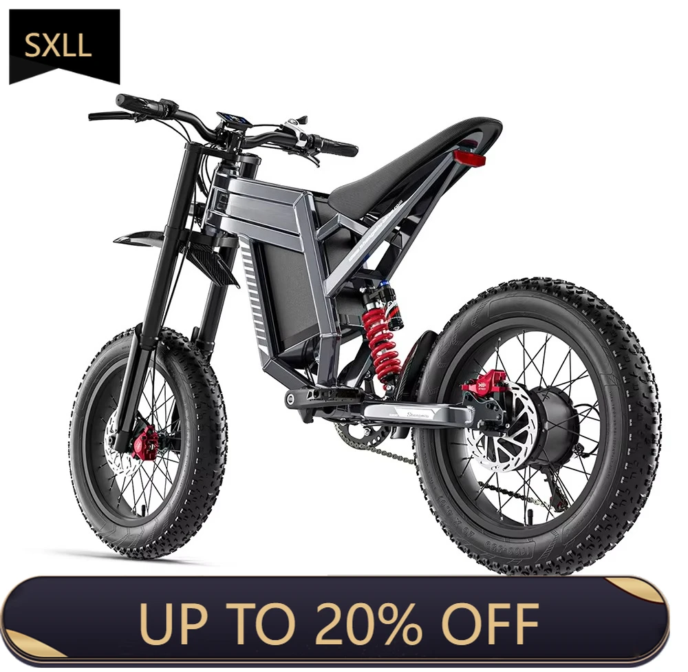 

SXLL New 2025 electric bicycle 65km/h electric motorcycle 750W S900 electric off-road vehicle 60V 30Ah off-road version