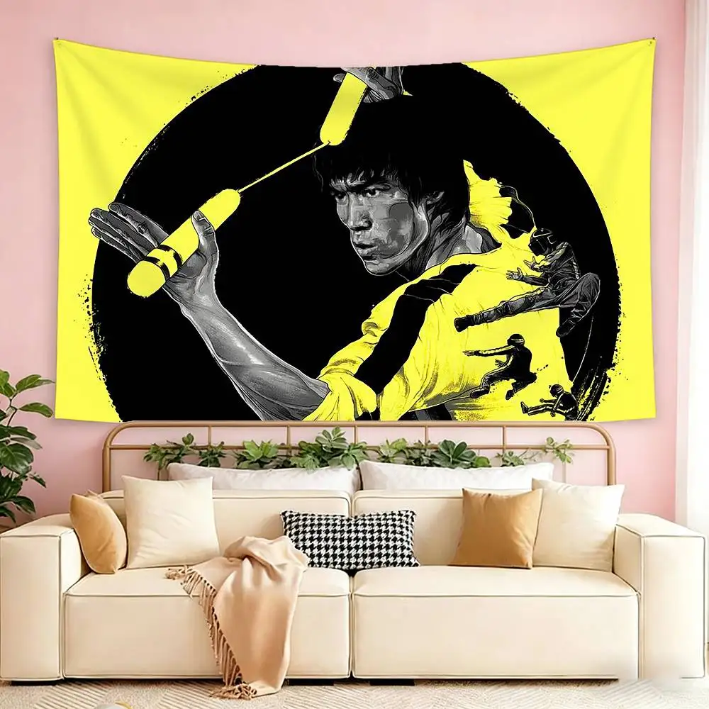 B-Bruce L-Lee Li Xiaolong Kung Fu   Flags Suitable For Party Club Outdoor Interior Wall Decoration Banner Fans Gift