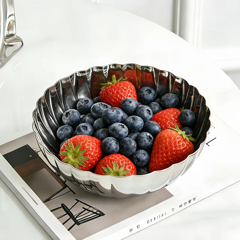 Stainless Steel Fruit Tray, Snacks, Dried Fruit Candy Tray, Creative Candy Tray, Fruit Snacks, Dining Bar Tableware Decoration