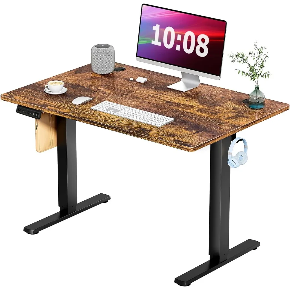 

Standing Desk, Adjustable Height Electric Sit Stand Up Computer Table, 40x24 Inch Ergonomic Rising Modern Lift Motorized Gaming