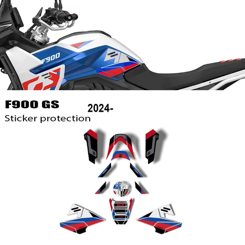 Para F 900 GS F900GS Passion 2024 tanque completo accesorios de motocicleta pegatina de resina 3D pegatina de protección