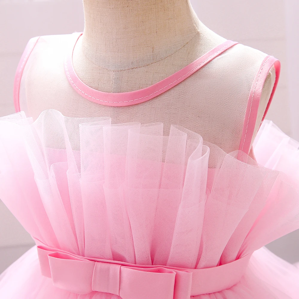 Kleinkind Halloween Party Baby Mädchen Kleid Schleife 1. Geburtstag Hochzeit Prinzessin Ballkleid Mädchen Karneval Brautjungfern Weihnachtskostüm – Detail 16