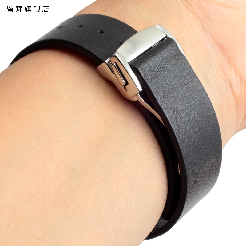 

18mm 19mm 20mm 21mm 22mm ultrathin Quick Release Leather watch Band for huawei Fossil Omega Seiko Men's Bracelet
