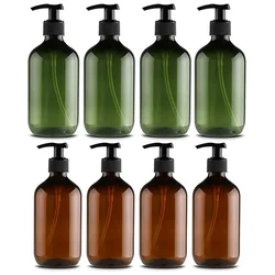 4PCS 500ML Portable Empty Pump Dispenser Bottles Shampoo Lotion Durable Refillable Containers For Liquid  Bathroom Soap Bottles