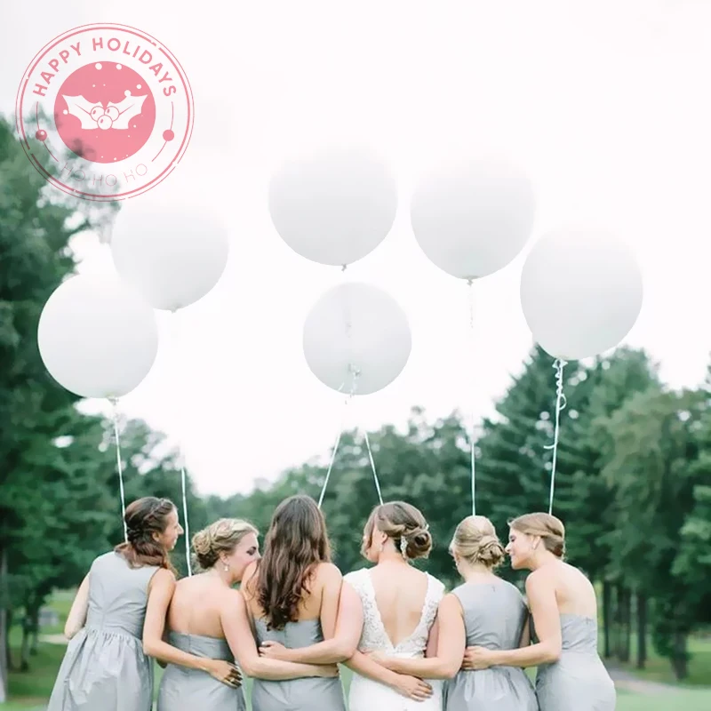 Matte Pure White Balloons Wedding Decoration Happy Birthday Party Baby Shower Globos 5-36" Round Latex Helium Balloon Arch Decor image 4