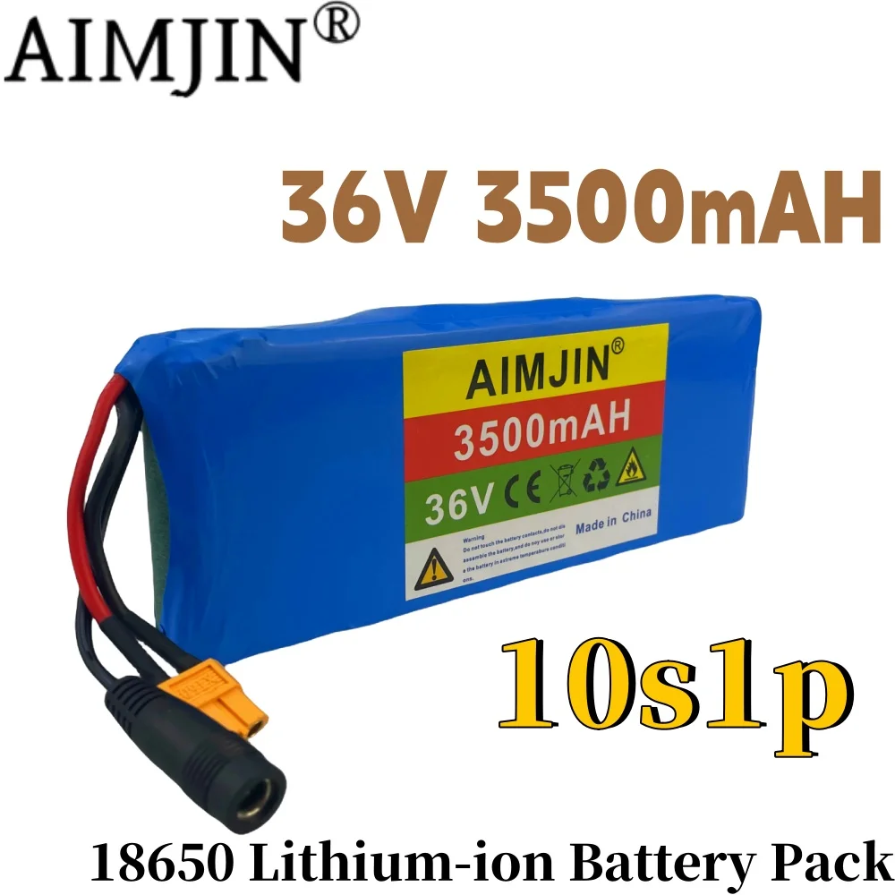 

100% New 36V 3500mAh 10S1P 18650 Lithium-ion Rechargeable Battery Pack with BMS