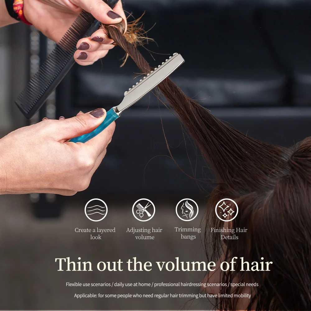 شفرات حلاقة عالية الجودة، مصنوعة من الراتنج وسبائك الزنك، للجنسين، مناسبة للاستخدام المنزلي والمحترف لمتجر الحلاقة، أدوات تصفيف الشعر الاحترافية | سطح معدني | الشفرة غير متضمنة، عيد الحب، هدية الهالوين #2