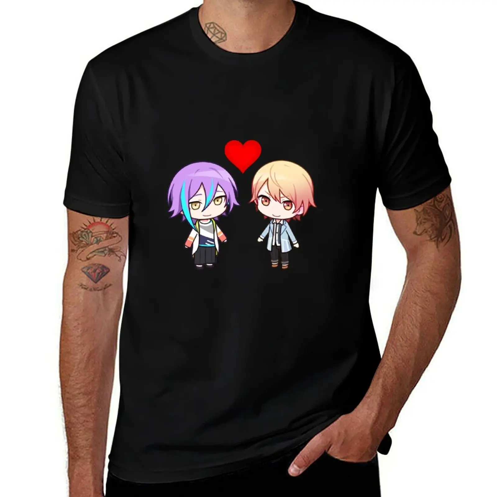 

rui kamishiro tenma tsukasa in love project sekai ruikasa T-Shirt t shirts for man graphic tees man t shirt cotton high quality