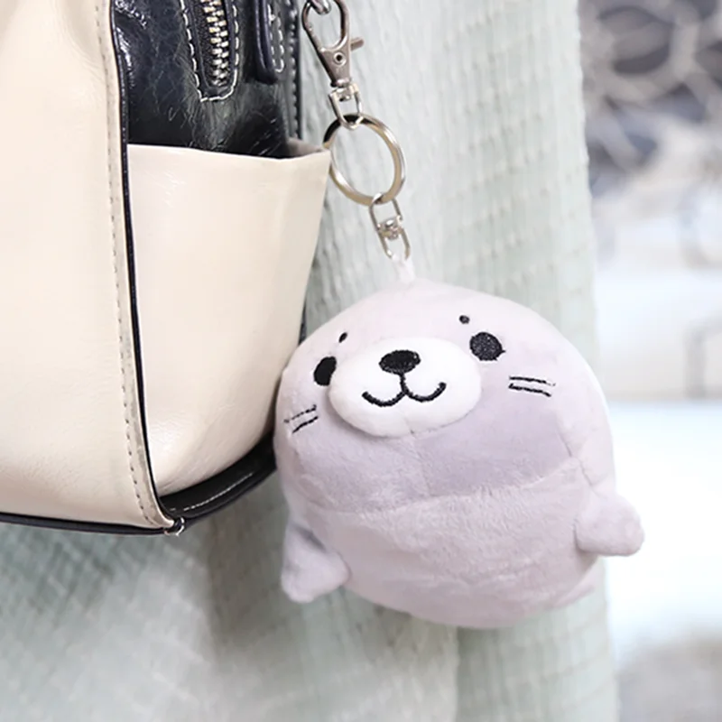 

Sea Seal Shiba Inu Corgi Dog Bear Bag Decoration Plush Toy Stuffed Doll Cartoon Animal Key Ring Chain Marine Park Boy Girl Gift