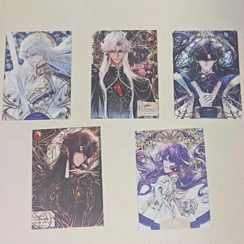 5 Buah/Pak Kartu Laser Karakter Koleksi Penggemar Merch Cinta dan Deepspace Permainan TAROT Xavier Zayne Rafayel Ralayo Sylus Caleb