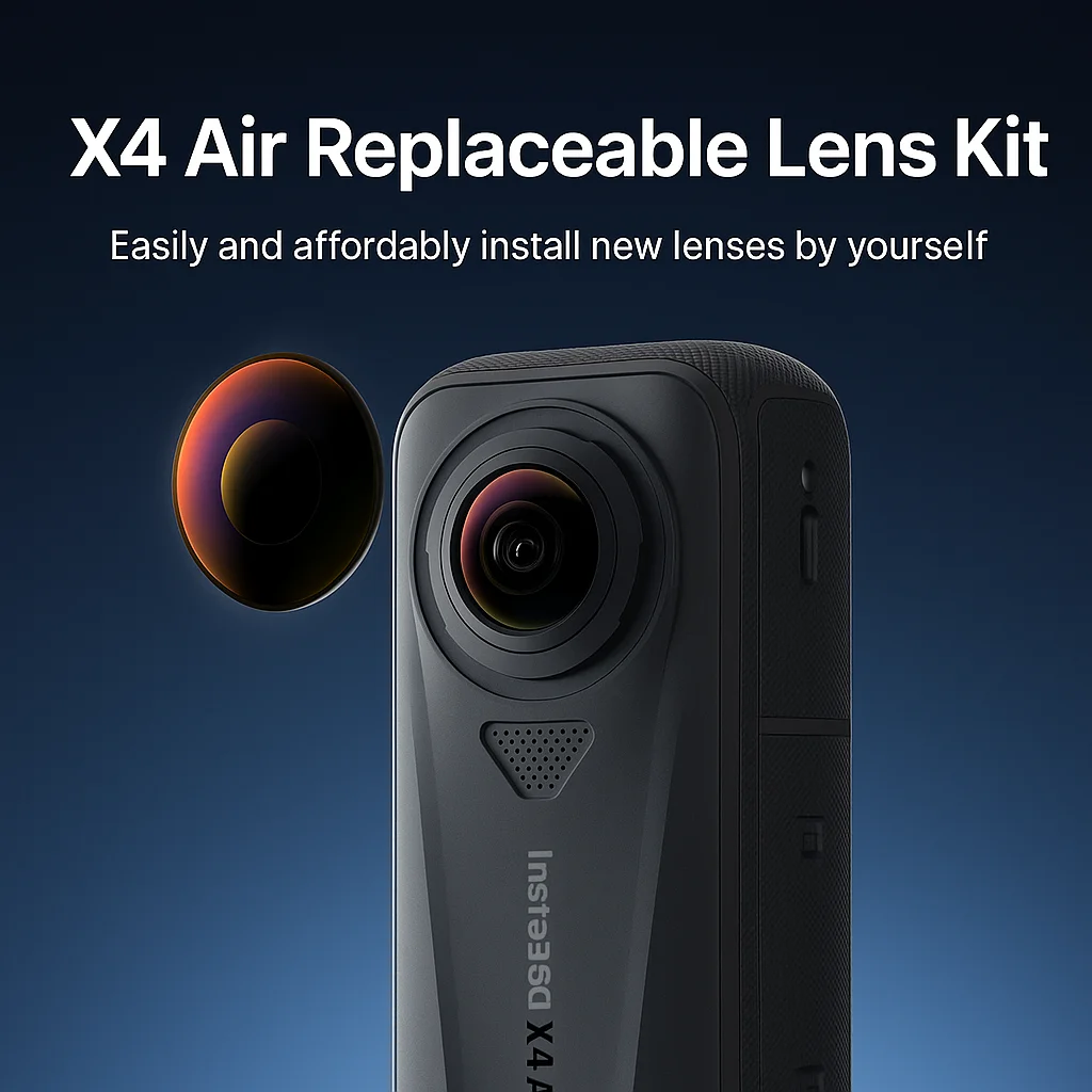 insta360-x4-用エア交換レンズキット-光学レンズ-簡単な-diy-取り付け-低コストの修理ソリューション-クリーニングツール付き