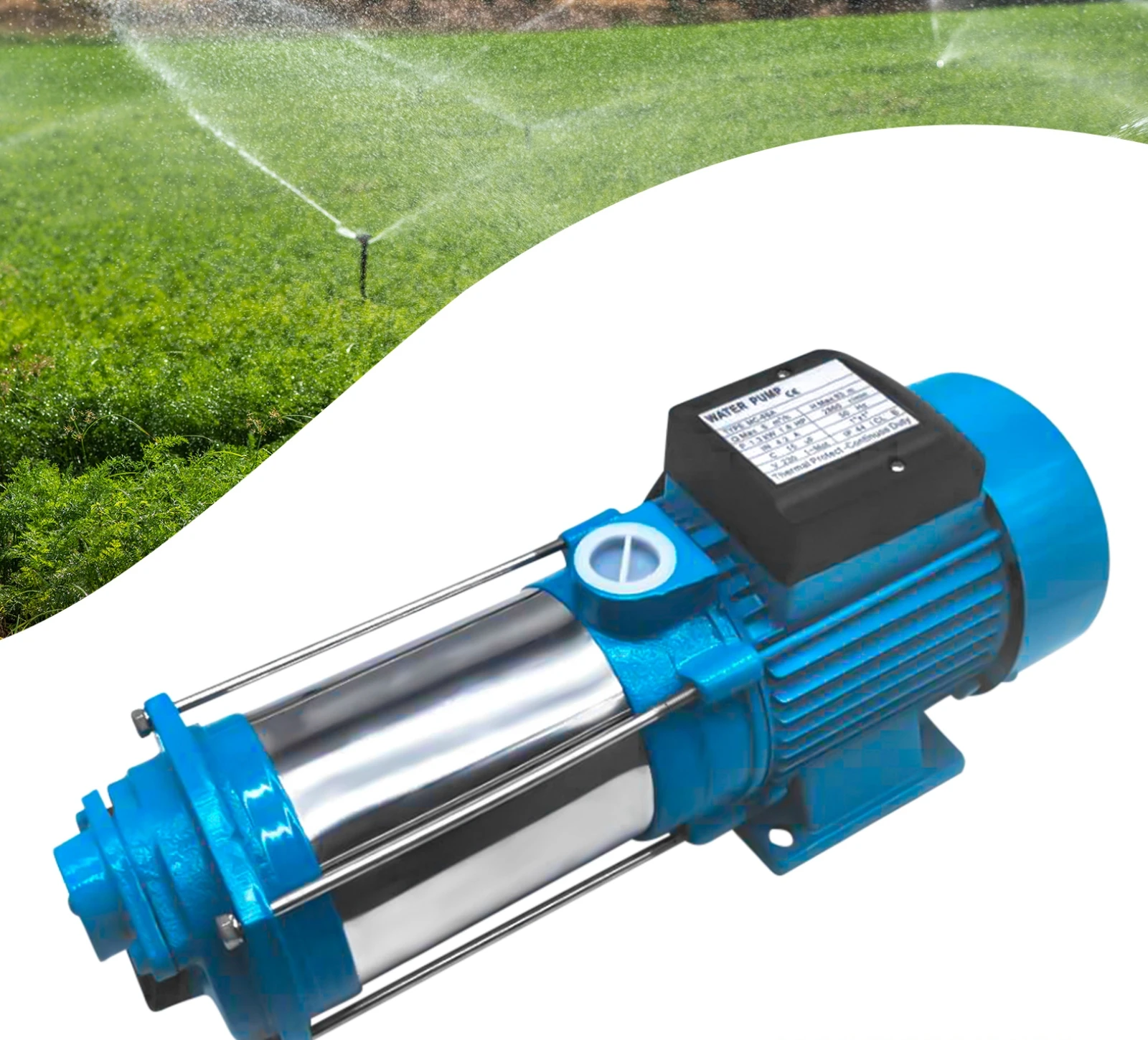 Portable Water Transfer Pump Electric Centrifugal Pump Irrigation Pump Maximum Head 98m 2860rpm 1300W